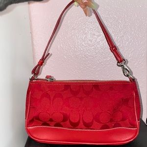 Red coach purse